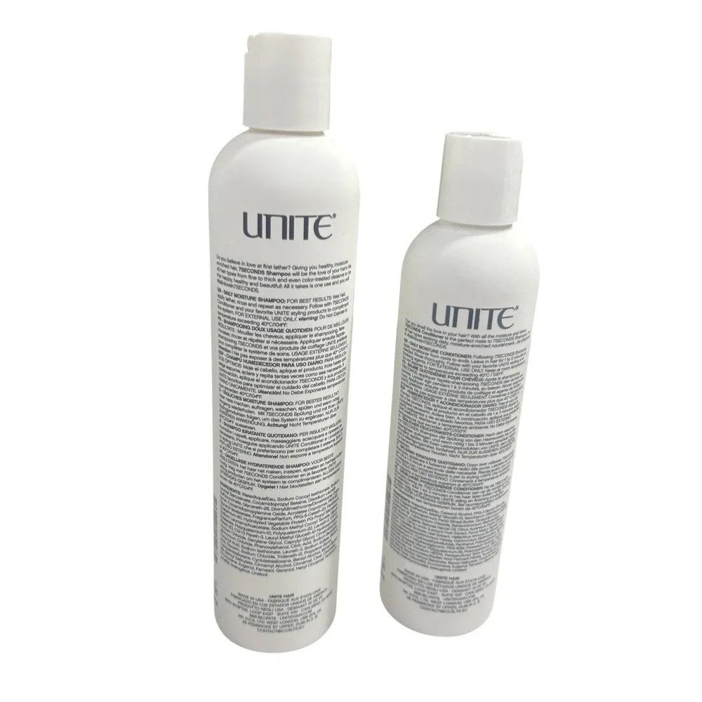UNITE 7SECONDS Shampoo 10oz &‎ Conditioner 8oz Duo Set White Salon Professional